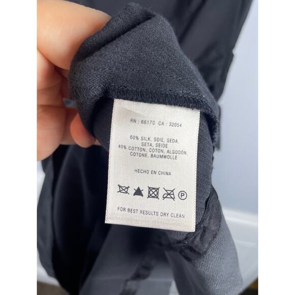 Moulinette Soeurs, Size 2, Black Shift Dress, Silk/Cotton Blend, Herringbone - Picture 4 of 6